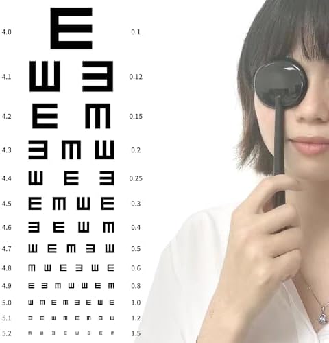 4 Pack Black Handheld Eye Occluder Plastic Vision Optics Optometry Instrument for Eye Chart Exam