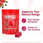 Energy Bytes Daily Energy Gummies – Fast Acting Energy Chews with Caffeine & Vitamins B3 B6 B12 A & D – Stay Focused and Energised Through Your Day – 60 Bytes