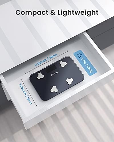 RENPHO Elis Go Travel Smart Scale with BMI, Body Fat, Muscle Mass | 13 Body Metrics via Bluetooth for Health Tracking, with Batteries Included and Protective Case for Hotel, Camping, and Travelers