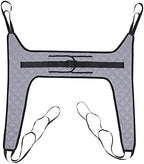 Patient Lift Sling 485lbs Weight Capacity, Large Medical Lifts Sling, Padded U Transfer Sling for Toileting Aid Shower Bath Lifter for Seniors, Elderly, Bariatric & Disabled Patient (L)