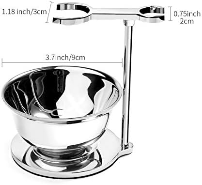 GRUTTI Luxury Shaving Razor & Brush Stand with Soap Bowl, Compatible with Manual & Gillette Razors - Organized Storage