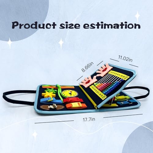 DZHPSRSZDementia Products for Elderly,Fidget Blanket for Adults with Dementia,Dementia Activities for Seniors,Gifts for Dementia Patients Adult Autistic,Toddler Busy Board