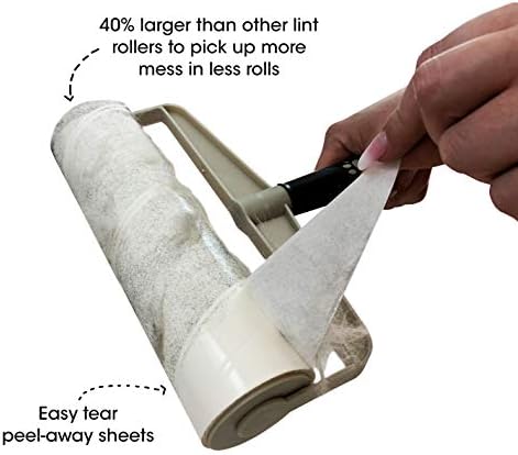 Spotty Supersize Extra Sticky, Adhesive Lint Roller Refill, Pet Cat & Dog Hair Remover for Clothes and Furniture, 60 Sheet ct