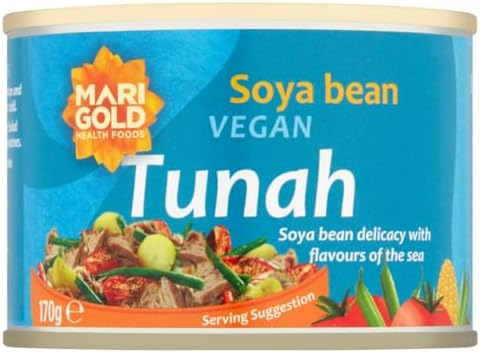 Marigold Vegan Tunah - SOYA Bean Tuna Alternative with Flavours of The Sea - 170g