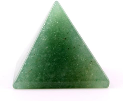 Green aventurine 1.5inch Natural Pyramid Carved Chakra Healing Crystal Reiki Stone Top Quality Gemstone Radiation Deflection Home Decor Gift Decoration Crafts (Green aventurine)