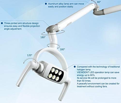 NSKI 20W Dental Oral Shadowless LED Operating Lamp with Arm Ceiling Mounted Type