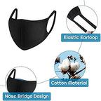 GALAXYLENSE 6 Packs Cotton Children Kids Washable,Reusable Black Face Mask,Breathable Personal Care Protection For Age 9-18