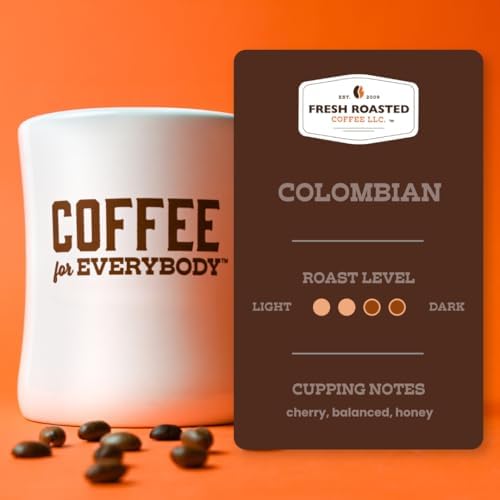 Fresh Roasted Coffee, 100% Colombian Whole Bean Coffee, Medium Roast, Kosher, 5 lb (80 oz)