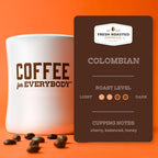 Fresh Roasted Coffee, 100% Colombian Whole Bean Coffee, Medium Roast, Kosher, 5 lb (80 oz)