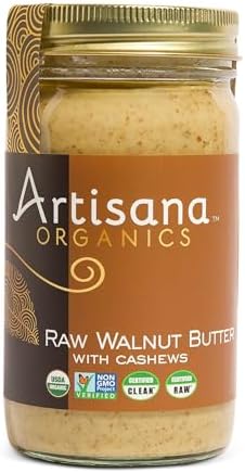 Artisana Organics Raw Walnut Butter with Cashews (14oz Jar)
