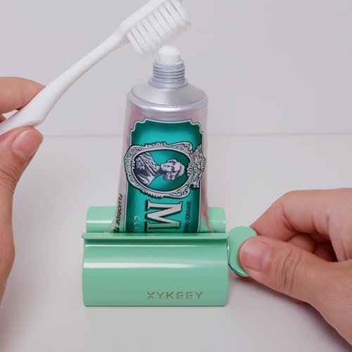 XYKEEY Toothpaste Squeezer Tube Squeezer - Toothpaste Squeezer Roller Tube Squeezer Tool, Rolling Tooth Pastetooth Paste Squeeze Dispenser Tube Wringer, 1 Pack (Green)
