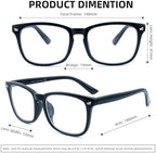 3 Pack Progressive Multifocus Reading Glasses for Women Men Multifocal Readers PC Frame Fixed Hinge Eyewear,+1.75