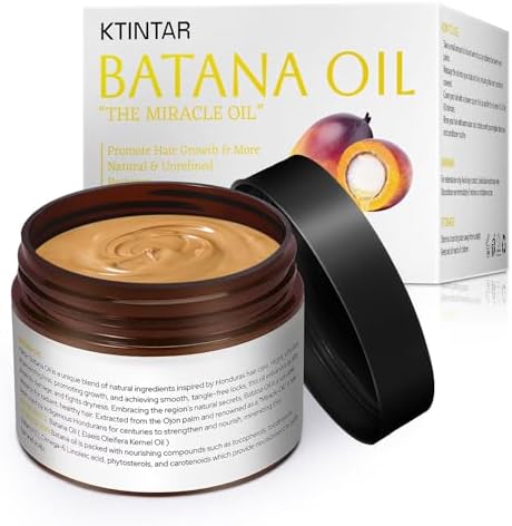 100% Natural Raw Batana Oil for Hair Growth, Unrefined & Organic Dr Sebi Hair Growth Oil From Honduras, Prevents Hair Loss, Eliminates Split Ends, Enhances Thickness 4.23 Fl Oz
