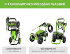 GreenWorks 5210902 15" Extension Included Surface Cleaner, Green