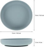 FOMIYES Suction Plates for Elderly 2pcs Silicone Spill-Proof Feeding Plates Suction Cups Nonslip Design for Disabled Seniors for Self-Feeding and Reducing Spills