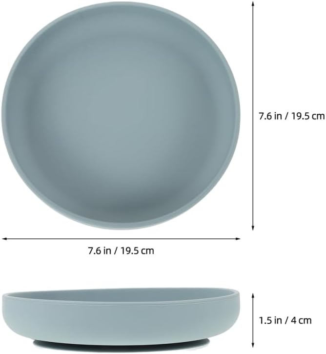 FOMIYES Suction Plates for Elderly 2pcs Silicone Spill-Proof Feeding Plates Suction Cups Nonslip Design for Disabled Seniors for Self-Feeding and Reducing Spills