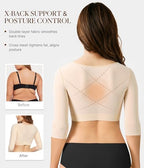 BRABIC Upper Arm Shaper for Women Fajas Post Surgery Compression Sleeves Front Closure Bra Arm Lipo Shapewear Tops