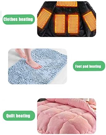 USB Heating Mat 5V Electric Heating Film Heater Pads for Vest Insoles Down for Winter Camping Warmer GIF Electric Heating Pad for Neck and Shoulders Back Legs