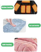 USB Heating Mat 5V Electric Heating Film Heater Pads for Vest Insoles Down for Winter Camping Warmer GIF Electric Heating Pad for Neck and Shoulders Back Legs