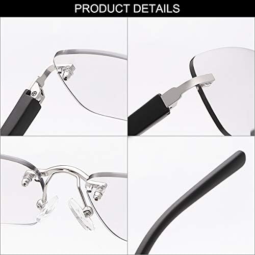 MIRYEA Bifocal Spring Hinge Photochromic Sun Readers Anti Blue Light Reading Glasses