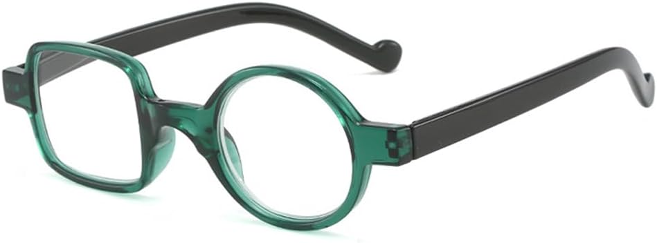 Classic Reading Glasses for Seniors Stylish Frame with Round and Square Lenses, Unisex Readers for Men and Women
