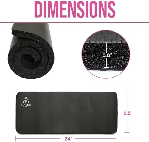 Kinesis Yoga Knee Pad Cushion - 0.6 inch (15mm) Thick Exercise Knee Pad for Pain Free Yoga - Perfect Companion for Home Workout - Easy on the Knees, Elbows, Wrists and Back (Does Not Include Yoga Mat)