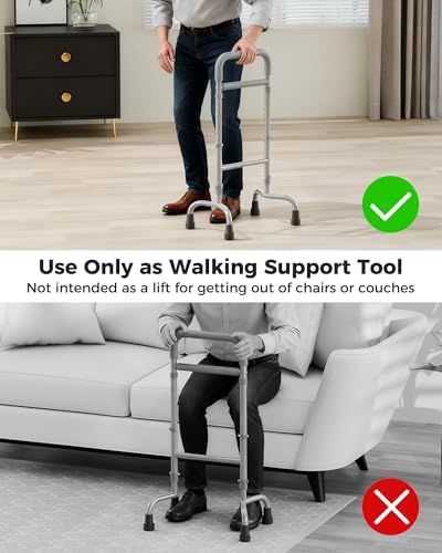 Stand Assist Aid for Elderly, Walking Support Mobility Aid, Height Adjustable Standing Aid for Balance, Portable Assistive Device for Elderly Mobility, Gray