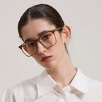 Oversized Square Blue Light Blocking Glasses for Women Men, Anti-Fatigue Computer Monitor Glasses Reduce Eye Strain