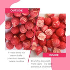 NutriBoom Strawberry Magic Freeze Dried Ice Cream – Crunchy, Premium Strawberry Flavour Snack – Innovative Sweet Treat, Perfect for On-the-Go, Freeze Dried Candy (45g pack)