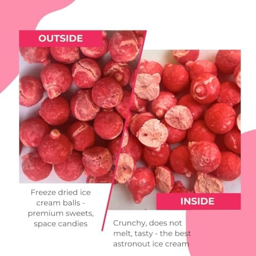 NutriBoom Strawberry Magic Freeze Dried Ice Cream – Crunchy, Premium Strawberry Flavour Snack – Innovative Sweet Treat, Perfect for On-the-Go, Freeze Dried Candy (300g pack)