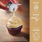 Bakell - Bright Gold Tinker Dust (5g, 1x Jar) Edible Glitter for Food, Desserts, and Beverages!