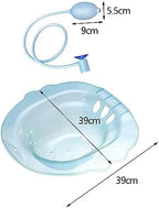 Generic Toilet Sitz Bath Basin Elderly Bidet Wider Seating Area, Women Men Steam Seat Hip Bath, Blue