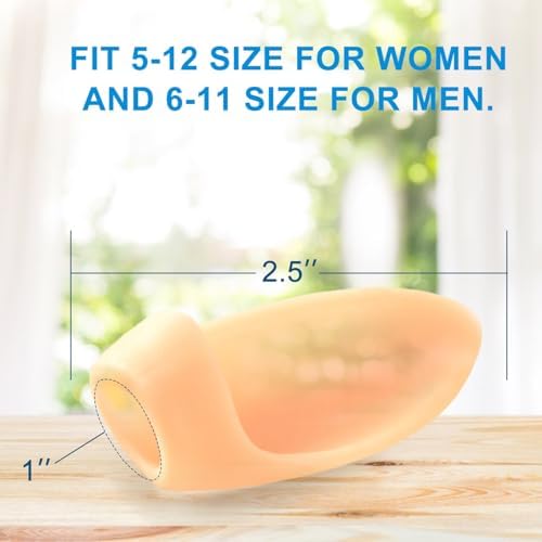 Gel Bunion Protector Shield, 10 Pack of Bunion Pads and Cushions, Bunion Guard for Big Toe, Relieve Foot Pain from Friction, Rubbing and Pressure - Beige