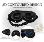 ZIMASILK Adjustable 22 Momme 100% Pure Mulberry Silk Sleep Mask, 3D Contoured Cup Eye Mask for Sleeping, Super Soft Breathable Blindfold, Perfect Blocks Light for Sleeping (Black)