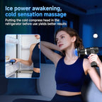 Beyn Hot & Cold Therapy Massage Gun with Detachable Long Handle - Deep Tissue Percussion Massager for Back Pain Relief, 6 Speeds & 6 Heads, LCD Display, USB-C Rechargeable, Quiet Muscle Massager