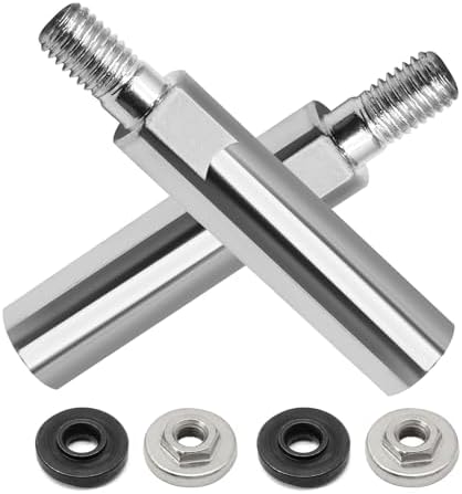 M10 Angle Grinder Extension Connecting Rod Shaft, 3/8" M10 Thread Polishing Machine Adapter Lever with Attachmentsfor 100 Type Angle Grinder/Polisher(2Pcs)