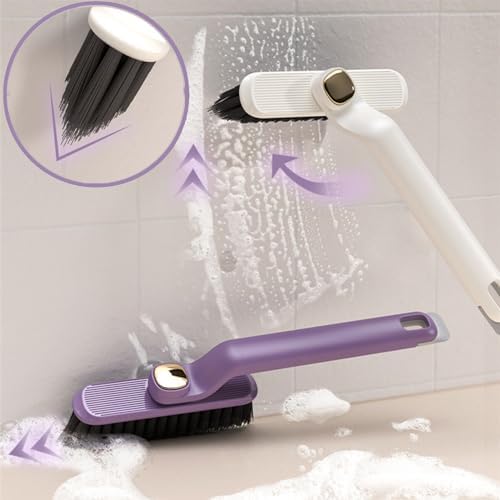 3 Pcs Multi-Function Rotating Crevice Cleaning Brush, 3 in 1 Hard Bristle Crevice Cleaning Brush, 360° Rotating Gap Cleaning Brush for Bathroom Kitchen Household (3 Colors)