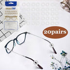 SMARTTOP 14 Pairs Eyeglass Ear Grips Sleeve Holder-Eyeglasses Ear Hooks -Comfort Anti-Slip glasses ear grip-For Kids and Adults Sunglasses, Reading Glasses, Sport Eyewear (Clear)