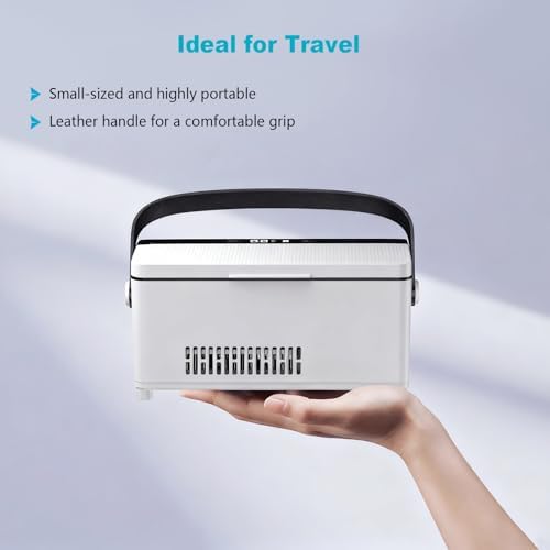 insulin fridge medcine cooler trave case with handle 2~8°C Keep Cooling with LED Display, Travel Medical Cooler Box with Handle (XS)