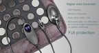 Far Infrared Heating Pad for Back and Shoulder, Jade & Tourmaline Stones, EMF-Free, Deep Warming Heat Mat with Adjustable Temperature & Timer for Home Relaxation(2025 Upgraded)