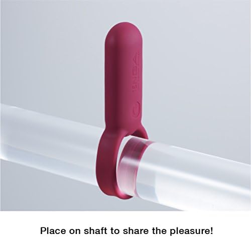 TENGA TSV-003 Smart Vibe Vibrating Ring, Stimulating Rechargeable Couple's Vibrator, Carmine