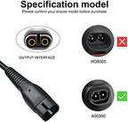 LinMei Adapter Power Cord 4.3V Compatible with Philips Norelco QP2520/90 QP2520/70 QP2520/72 A00390 BT3206 Electric Shaver Multigroom Beard Trimmer Adapter Power Charging Cord
