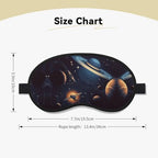 Outer Space Eye Mask for Sleeping Soft Satin Sleep Shade Cover Blindfold with Elastic Strap Travel Nap Blackout Eye Shade Cover for Women Men