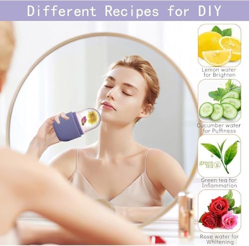 Reusable Ice Roller for Face & Eyes | Premium Facial Ice Mold for Skin Care | Face Cooling Roller for Refreshing Glow