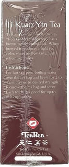 TenRen Ti Kuan Yin Oolong Tea (50 tea bags, individually sealed)