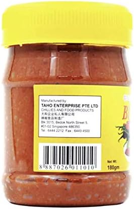 Taho Blachan Chili with Shrimp Paste, 180g, 1 Bottle [Air Flown from Singapore Directly], 6.3 Oz