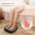 Snailax Foot Massager Machine with Heat,Remote Control, Adjustable Vibration Feet Massager Machine Increased Blood Circulation,Plantar Fasciitis, Stress, Gifts for Mom, Wife (Black)