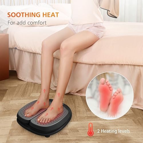 Snailax Foot Massager Machine with Heat,Remote Control, Adjustable Vibration Feet Massager Machine Increased Blood Circulation,Plantar Fasciitis, Stress, Gifts for Mom, Wife (Black)