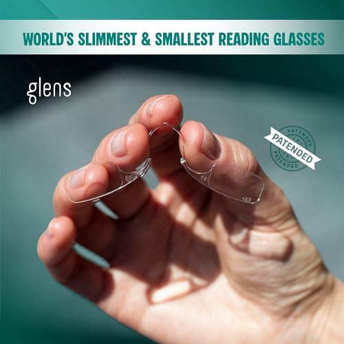 glens Unisex Armless Reading Glasses - 3 Readers - Emergency Lightweight Pocket Ultra Thin Readers