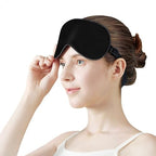 Custom Eye Mask with Personalized Photo/Logo/Text, Customized Soft Eyeshade Blindfold with Adjustable Strap for Men Women Sleep Office Travel, PureBlack